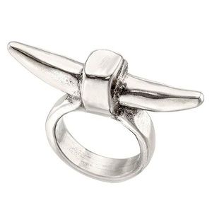 UNOde50 | CON DOS CUERNOS | Silver Horn Ring - NWT